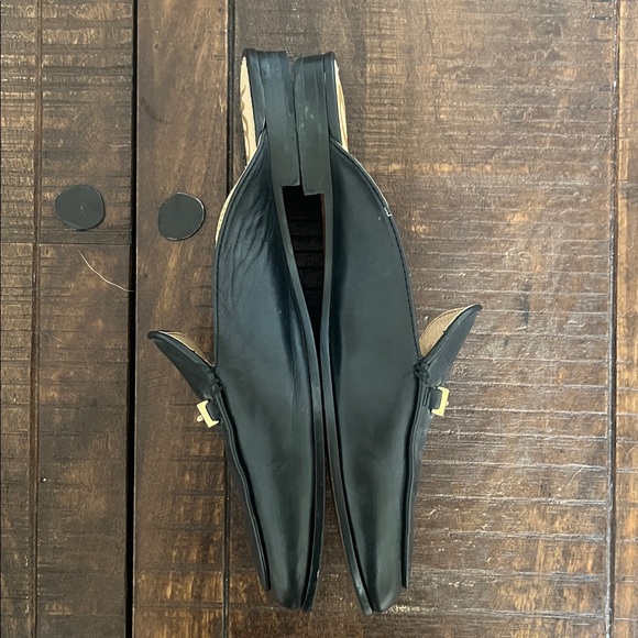 Sam‎ Edelman Linnie Bit Saddle 100% Black Leather Mule Flat Size 7.5 - Picture 7 of 9